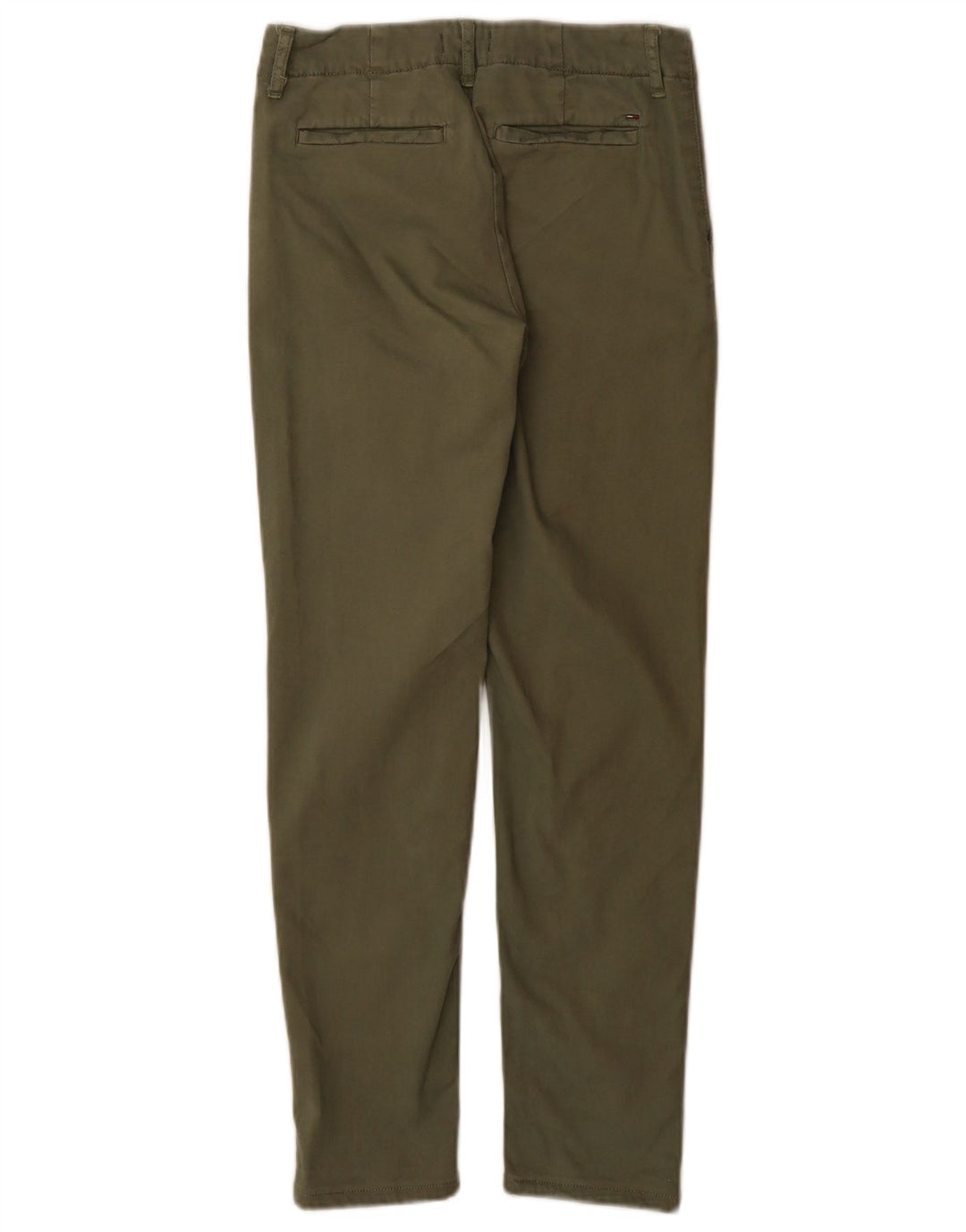 Tommy Hilfiger Womens Slim Chino Trousers W25 L30 Green Cotton