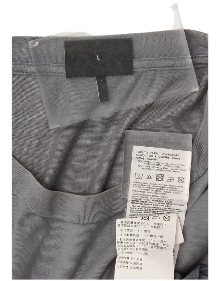Emporio Armani Mens T-Shirt Top Large Grey Lyocell