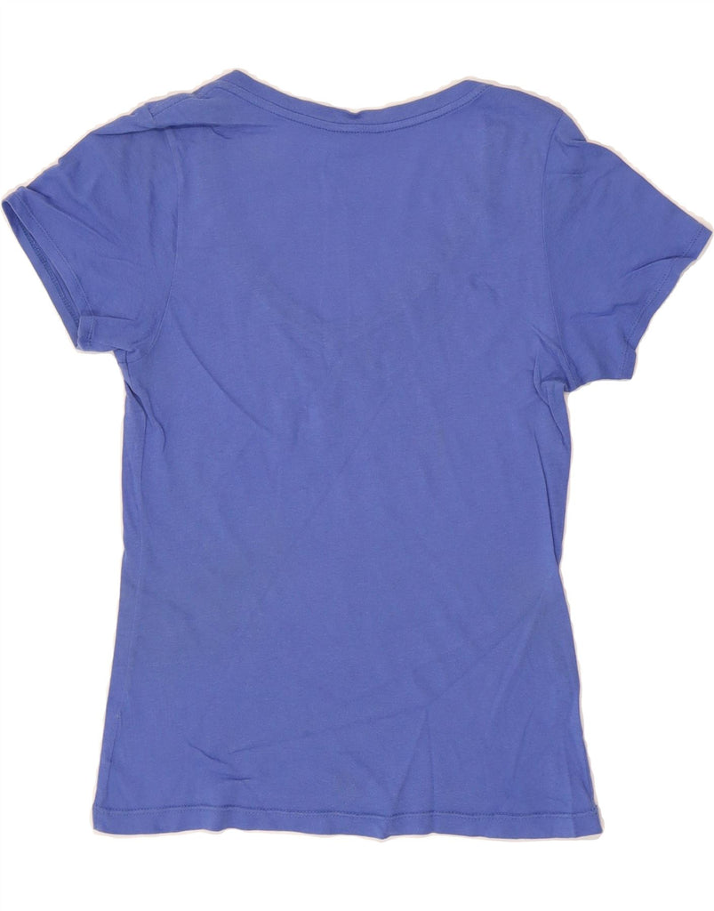 NIKE Womens Graphic T-Shirt Top UK 6 XS Blue Vintage Nike and Second-Hand Nike from Messina Hembry 