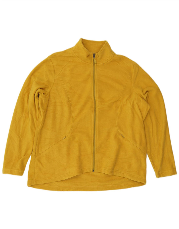 Marks & Spencer Womens Fleece Jacket UK 20 2XL Yellow Polyester