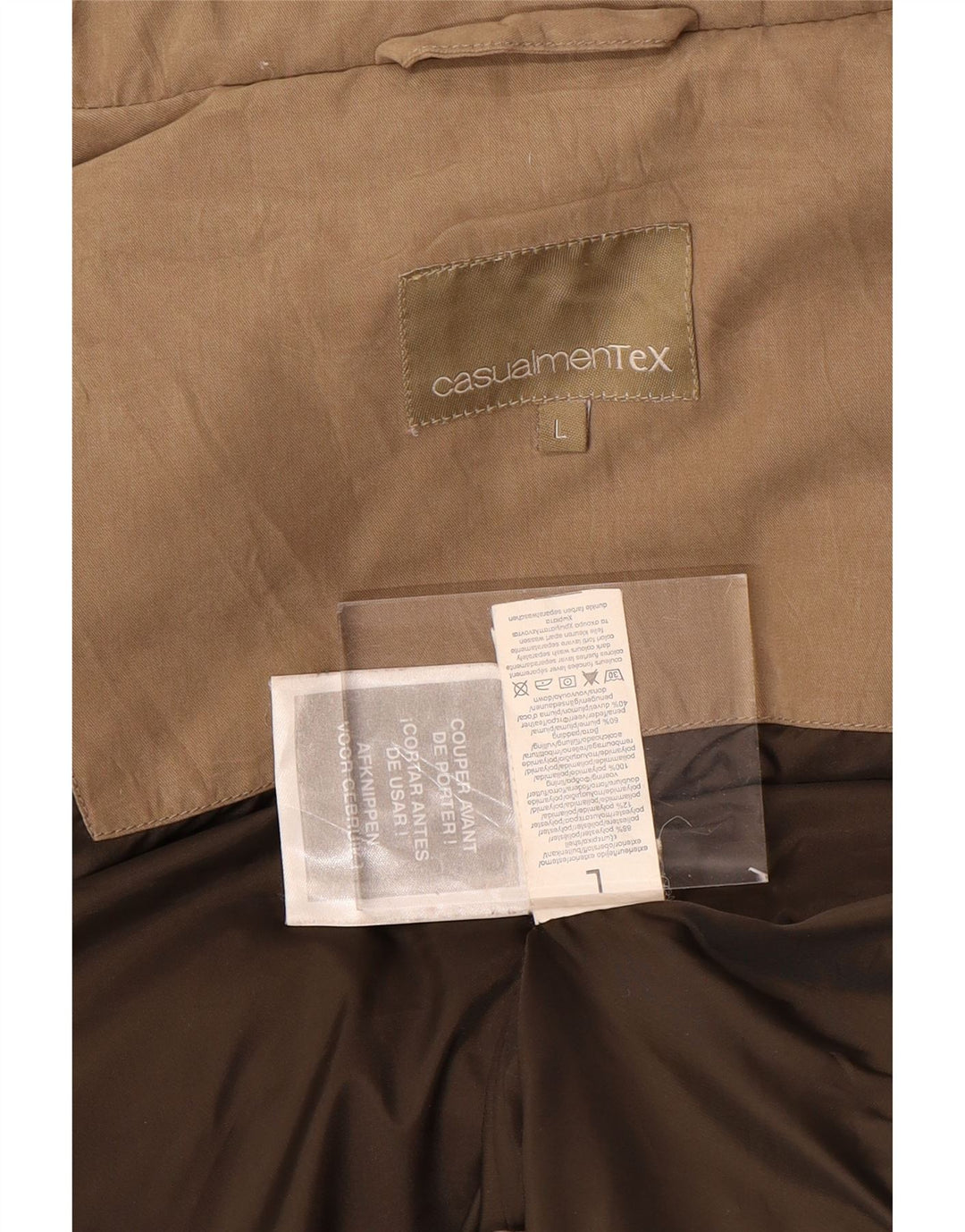 VINTAGE Mens Padded Gilet UK 40 Large Beige Polyester