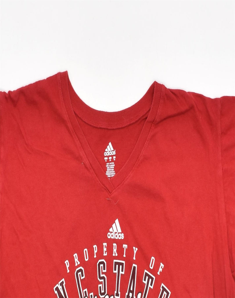 ADIDAS Womens Graphic T-Shirt Top UK 18 XL Red Cotton | Vintage | Thrift | Second-Hand | Used Clothing | Messina Hembry 