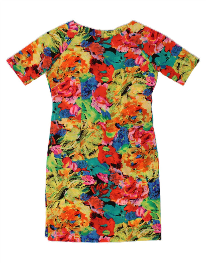 VINTAGE Womens Sheath Dress UK 12 Medium Multicoloured Floral Vintage Vintage and Second-Hand Vintage from Messina Hembry 