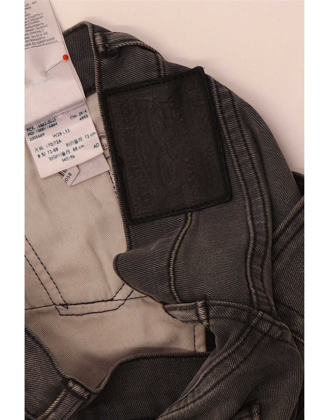Levi's Mens 522 Tapered Slim Jeans W28 L29 Grey Cotton