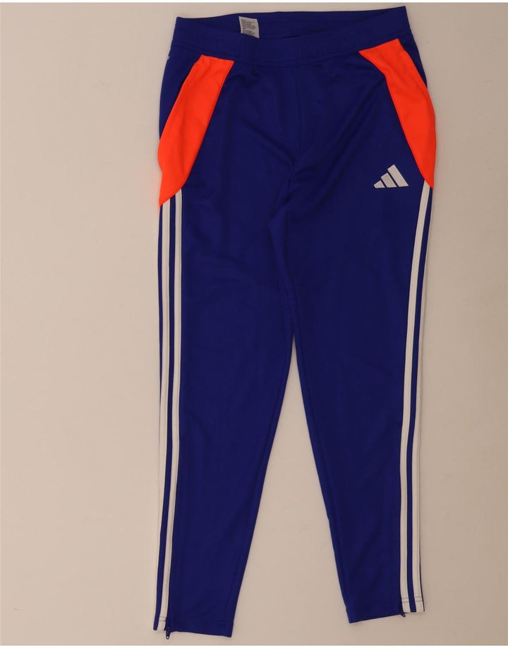 Adidas Mens Aeroready Tracksuit Trousers Medium Blue Colourblock Polyester