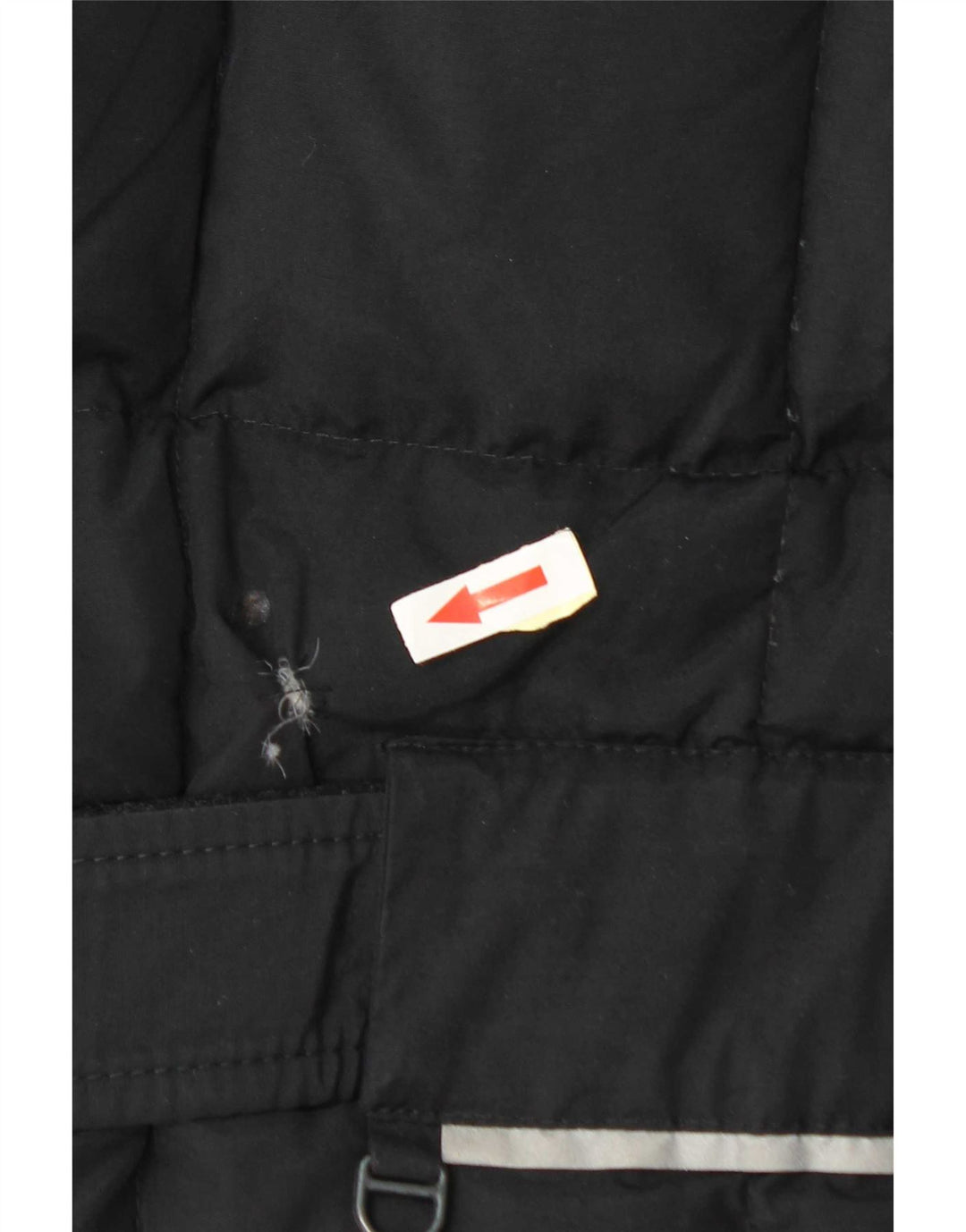 Vintage Womens Padded Jacket IT 48 XL Black Polyamide