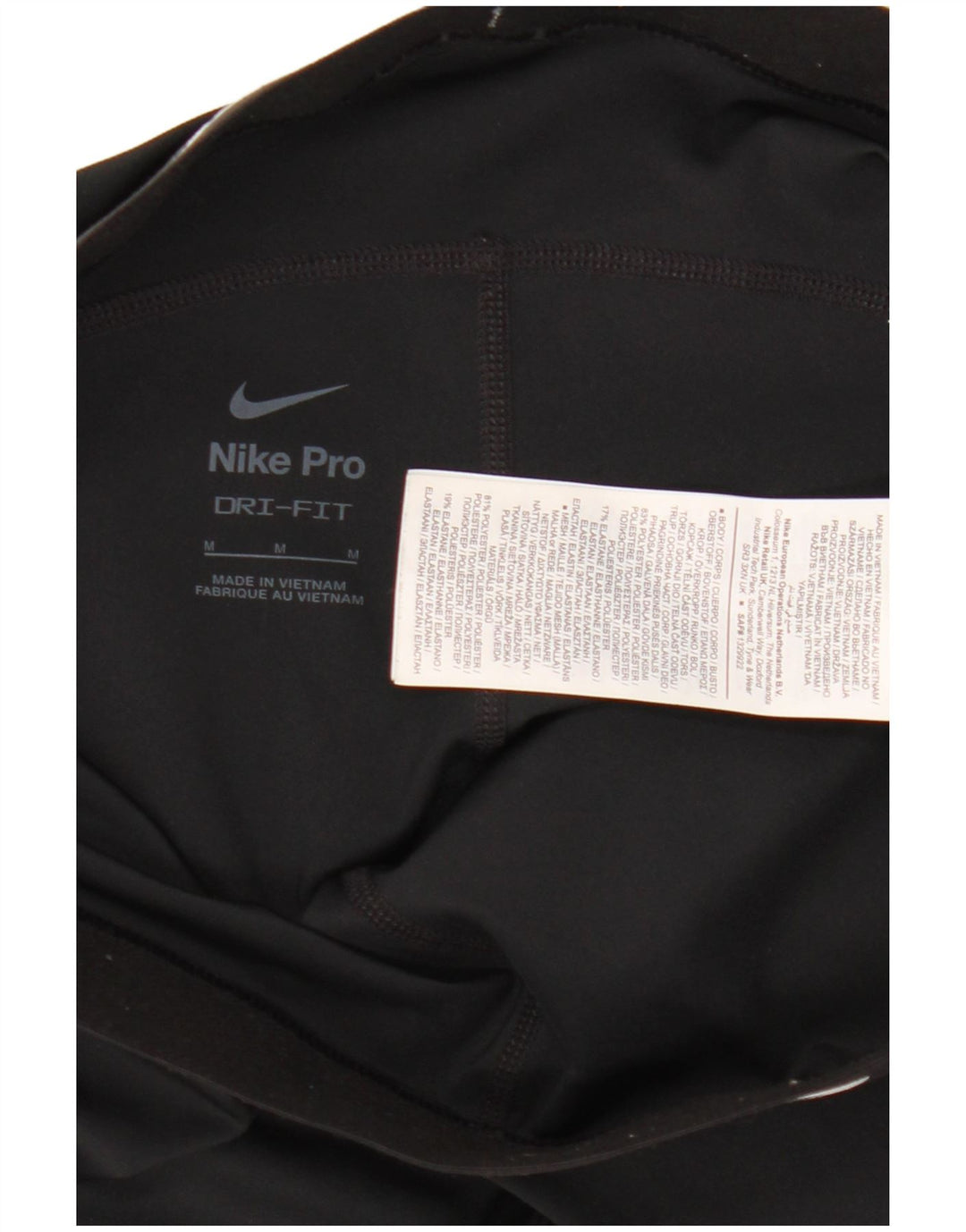 Nike Womens Dri Fit Graphic Leggings UK 12 Medium Black Polyester