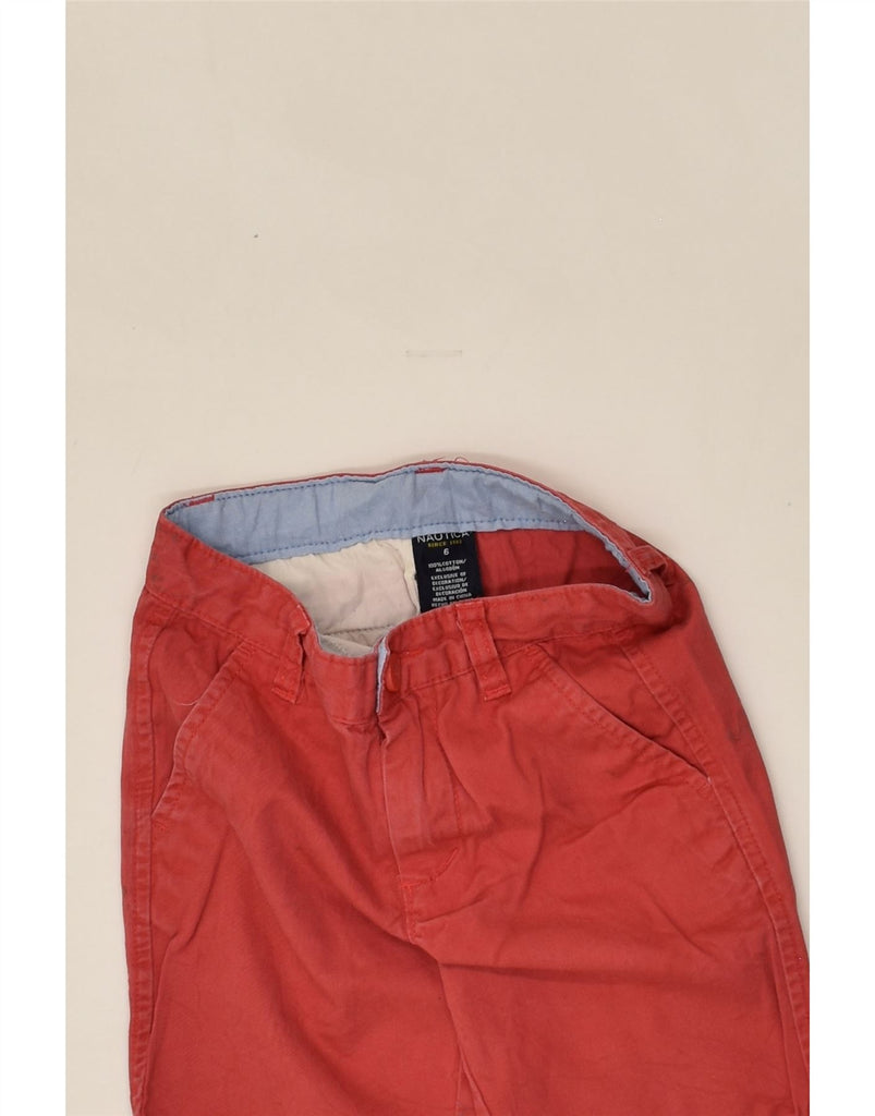 NAUTICA Boys Chino Shorts 5-6 Years W11  Red Cotton | Vintage Nautica | Thrift | Second-Hand Nautica | Used Clothing | Messina Hembry 