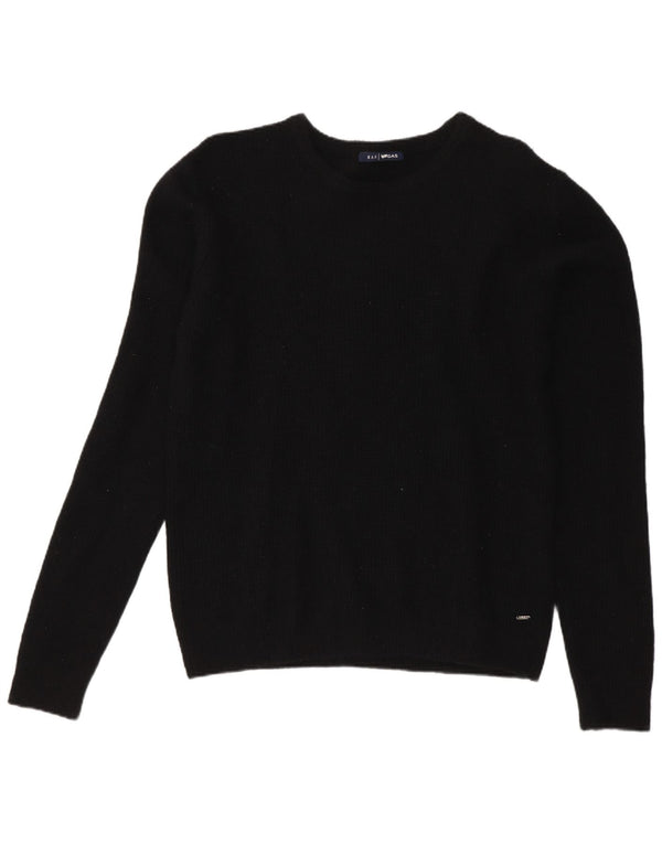 Gas Mens Crew Neck Jumper Sweater Medium Black