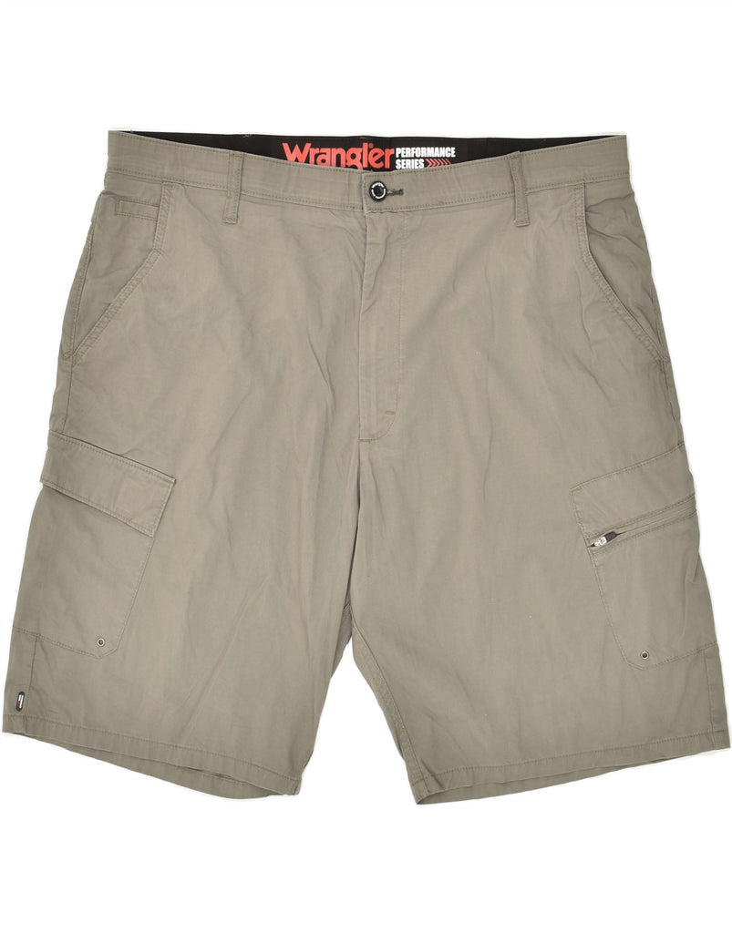 WRANGLER Mens Cargo Shorts W40 XL Grey Cotton | Vintage Wrangler | Thrift | Second-Hand Wrangler | Used Clothing | Messina Hembry 