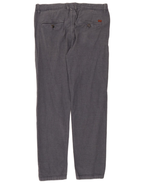 Jack & Jones Mens Marco Slim Chino Trousers W32 L32 Grey Cotton