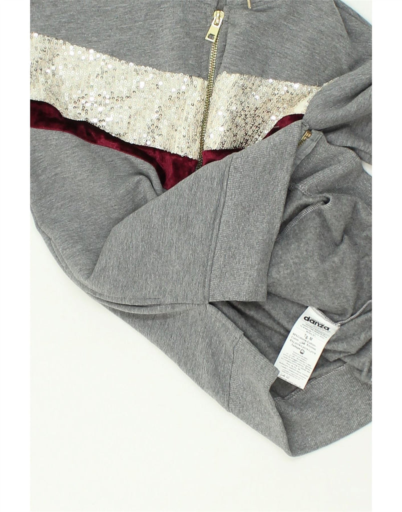 VINTAGE Girls Zip Hoodie Sweater 13-14 Years Medium  Grey Colourblock | Vintage Vintage | Thrift | Second-Hand Vintage | Used Clothing | Messina Hembry 