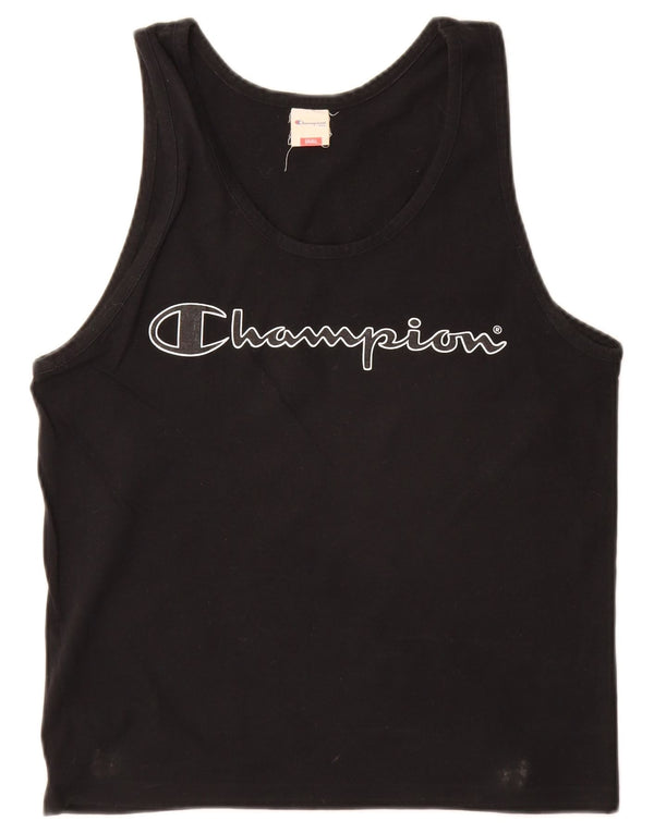 Champion Womens Graphic Vest Top UK 10 Small Black