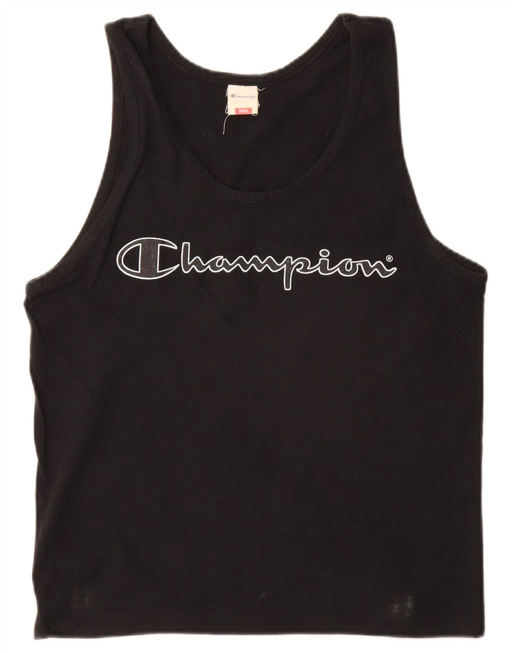 Champion Womens Graphic Vest Top UK 10 Small Black