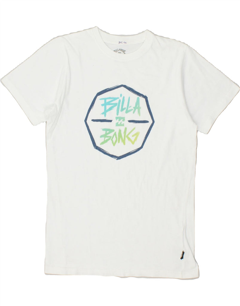 BILLABONG Boys Graphic T-Shirt Top 11-12 Years White Cotton | Vintage Billabong | Thrift | Second-Hand Billabong | Used Clothing | Messina Hembry 