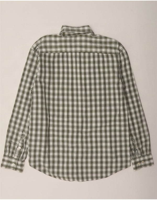 Tommy Hilfiger Mens Shirt Large Green Check Cotton