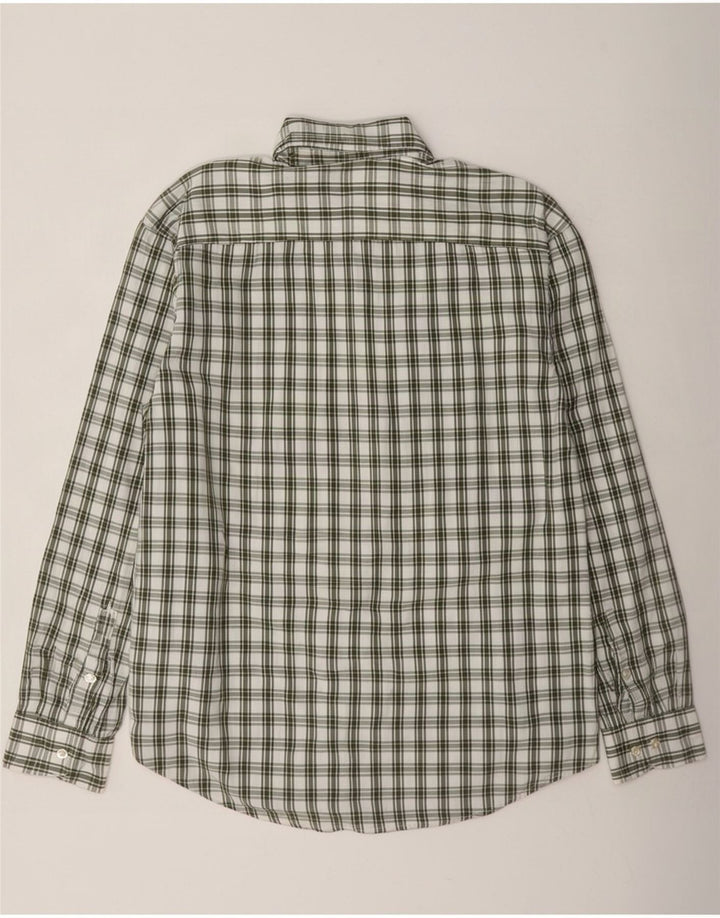 Tommy Hilfiger Mens Shirt Large Green Check Cotton