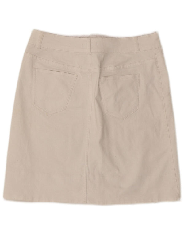 Hobbs Womens Denim Skirt UK 14 Large W33 White Cotton