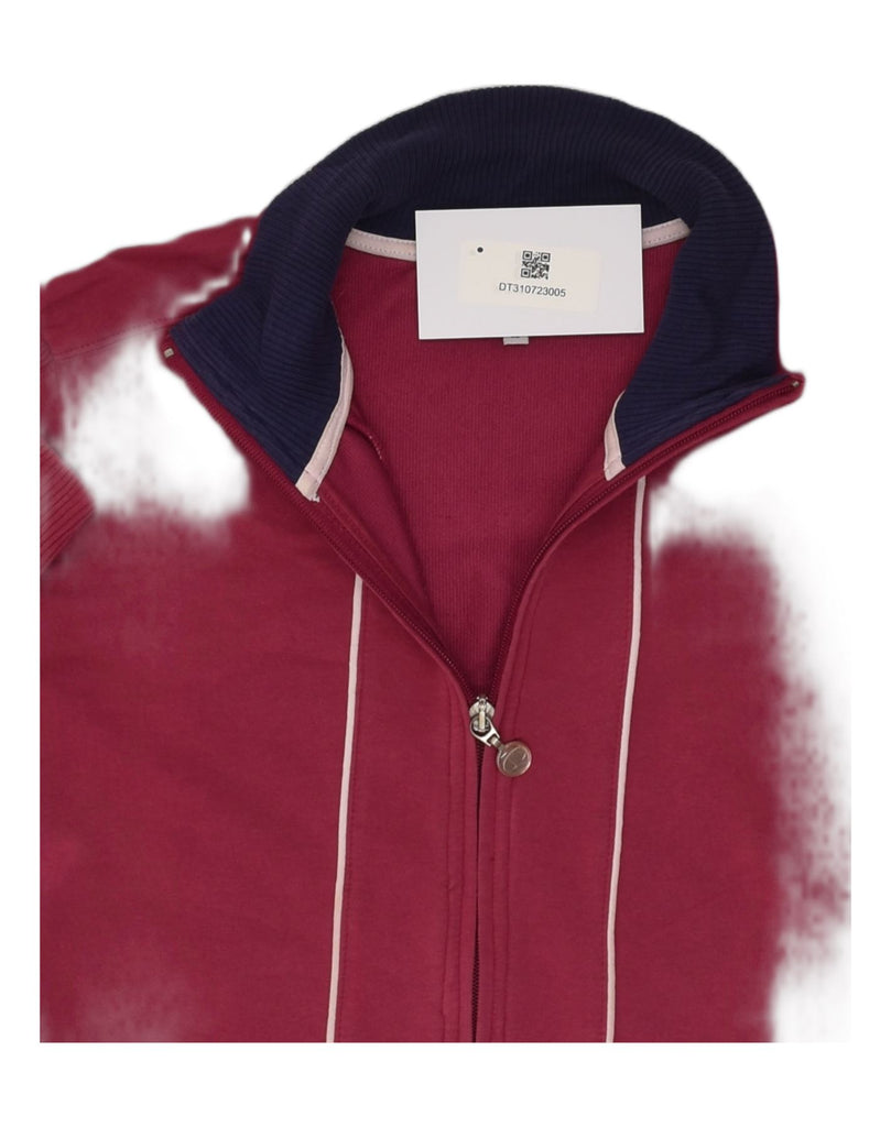 CHAMPION Womens Tracksuit Top Jacket UK 14 Large Red Cotton | Vintage Champion | Thrift | Second-Hand Champion | Used Clothing | Messina Hembry 