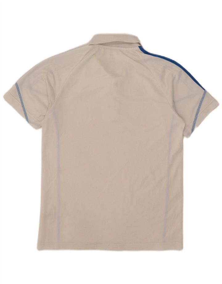 ADIDAS Mens Climalite Polo Shirt Small White Polyester