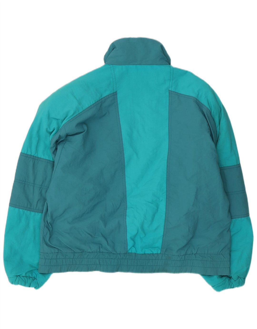 Vintage Mens Windbreaker Jacket UK 38 Medium Turquoise Colourblock