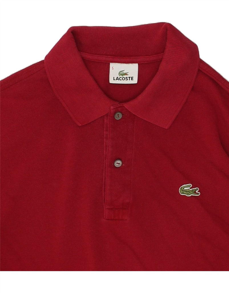 LACOSTE Mens Polo Shirt Size 5 Large Red Cotton | Vintage Lacoste | Thrift | Second-Hand Lacoste | Used Clothing | Messina Hembry 
