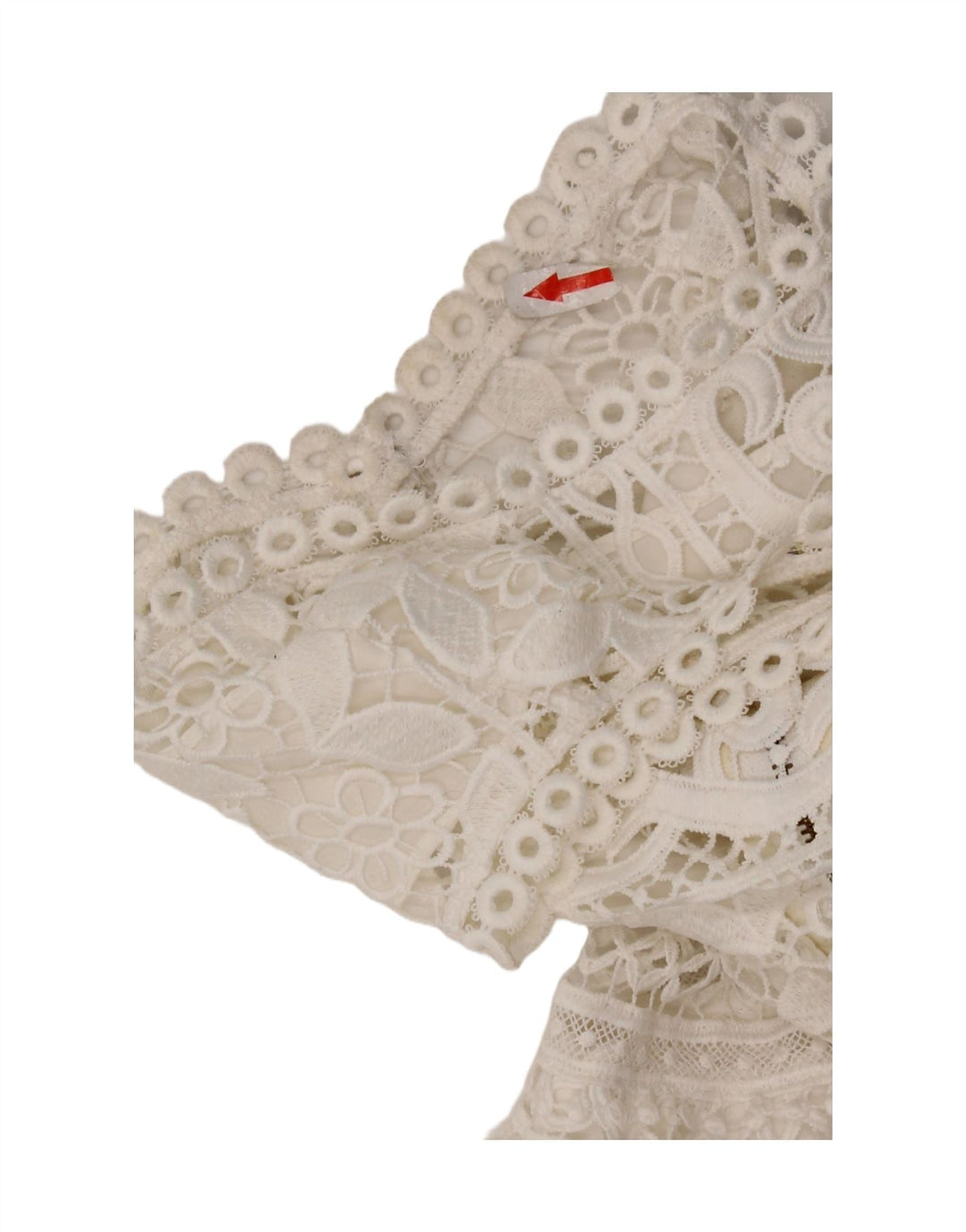 Guess Womens Sleeveless Lace Tiered Dress UK 12 Medium White Polyester