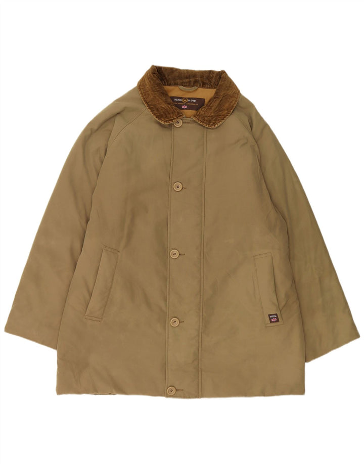 Henri Lloyd Mens Windbreaker Jacket UK 44 2XL Khaki Cotton