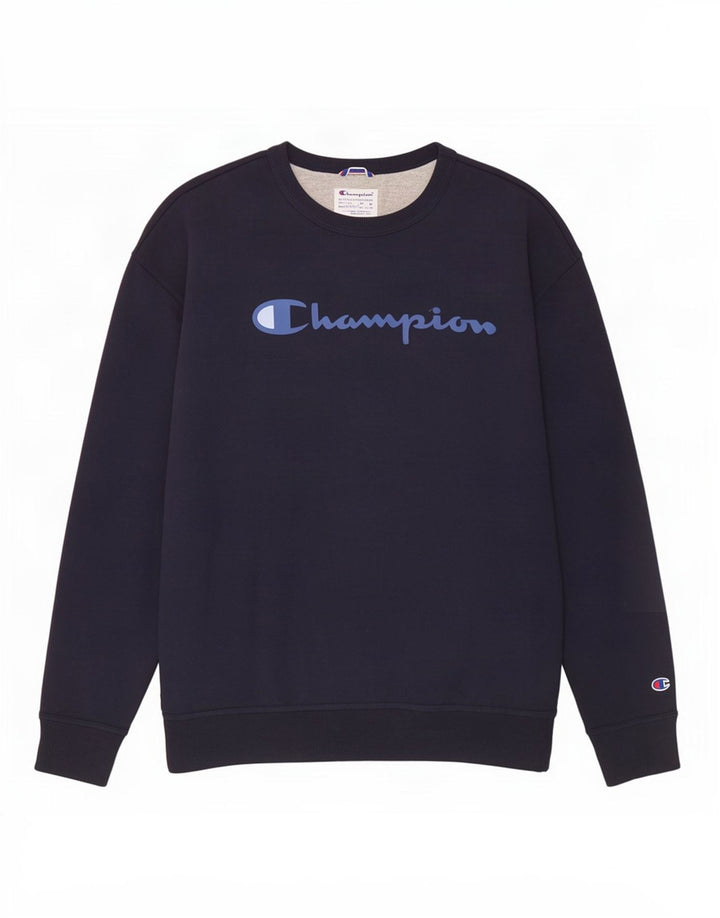 Champion Mens Graphic Sweatshirt Jumper 2XL Navy Blue Cotton
