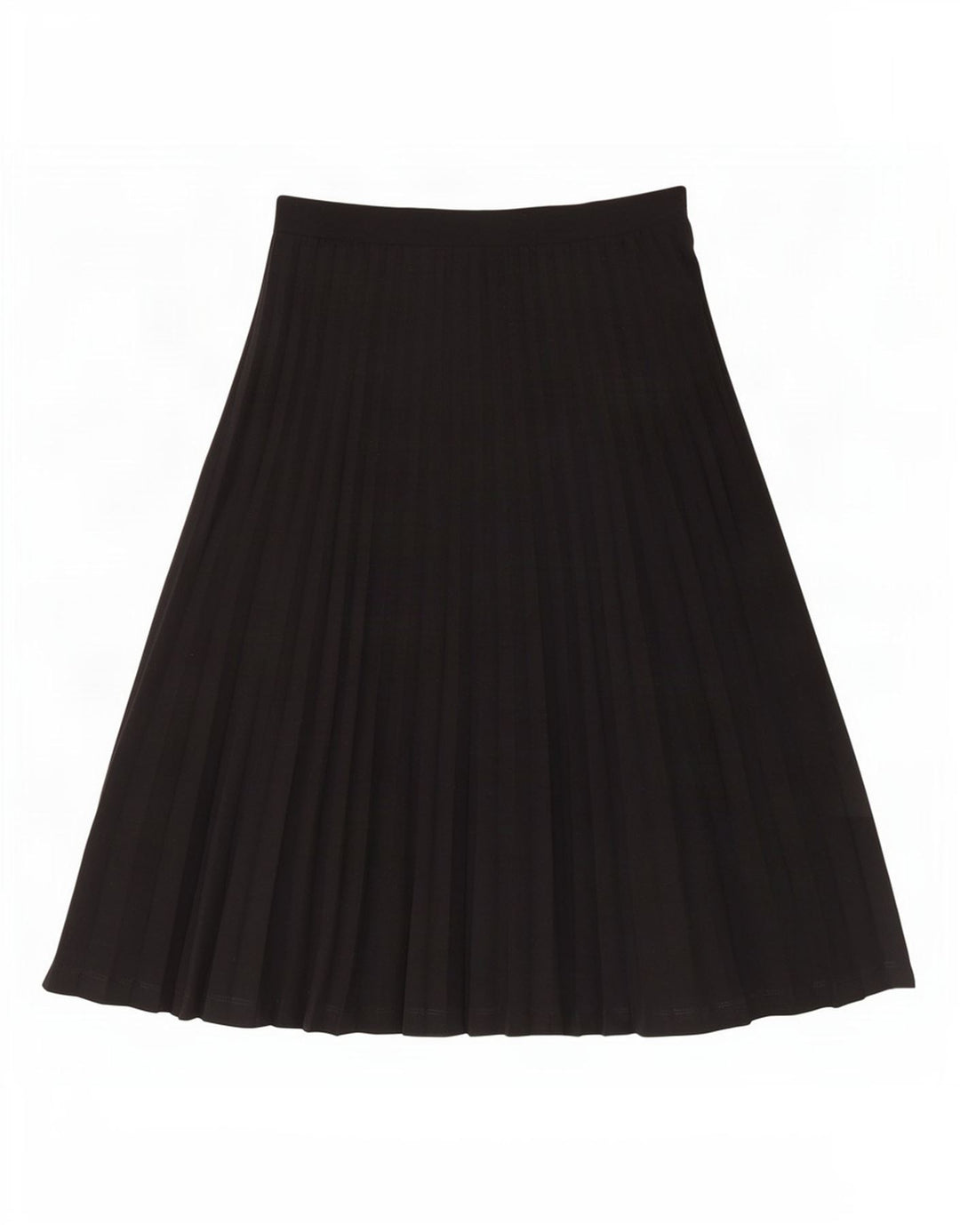 Marks & Spencer Womens Midi Pleated Skirt UK 12 Medium W30 Black Polyester