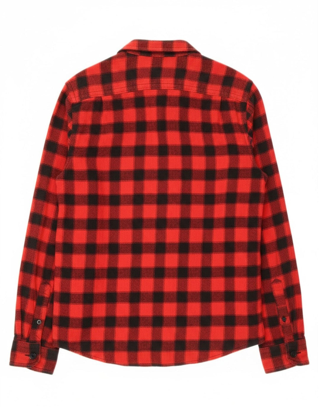 Superdry Mens Slim Fit Lumberjack Flannel Shirt Medium Red Gingham Cotton