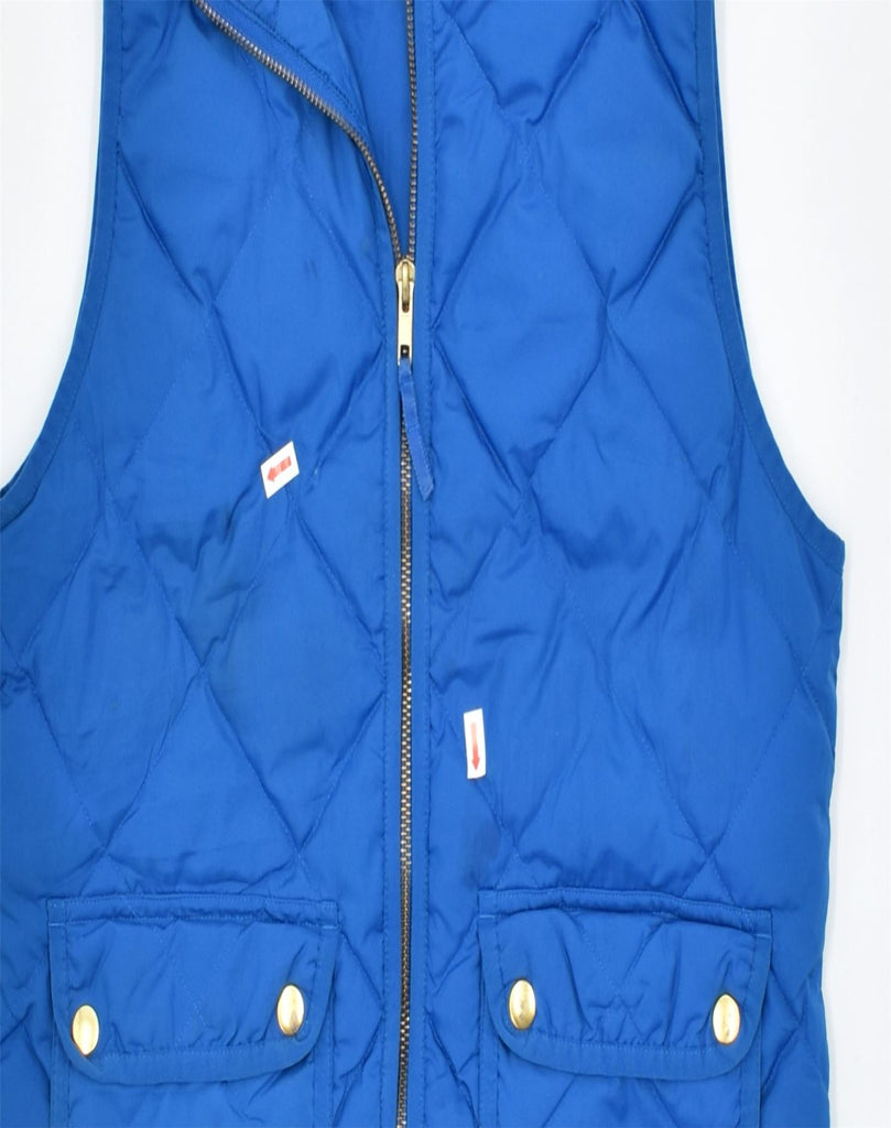 J. CREW Womens Quilted Gilet UK 10 Small Blue Polyester | Vintage | Thrift | Second-Hand | Used Clothing | Messina Hembry 