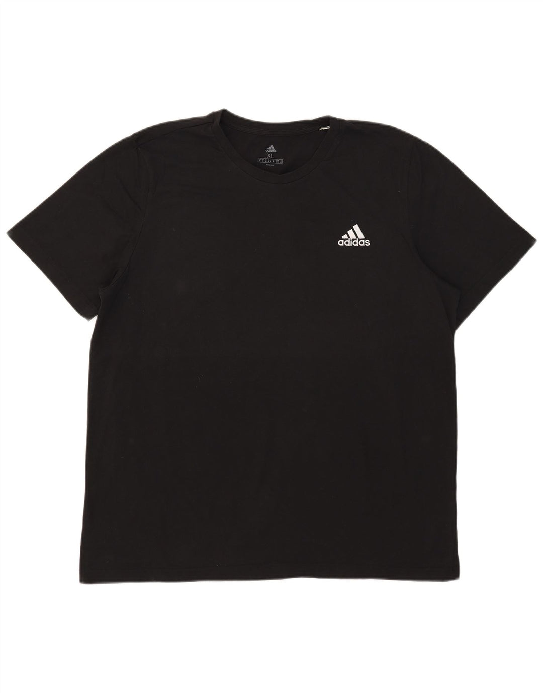 Adidas Mens T-Shirt Top XL Black Cotton