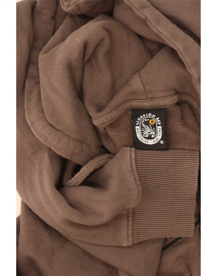 Scorpion Bay Mens Graphic Hoodie Jumper Medium Brown