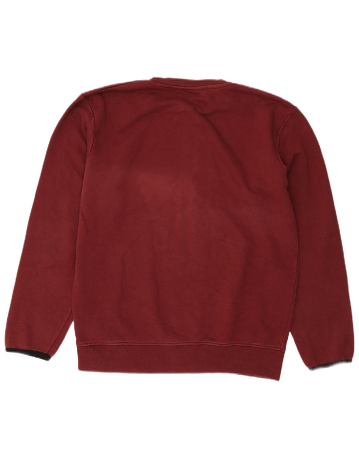 Ellesse Mens Graphic Sweatshirt Jumper Small Burgundy Cotton