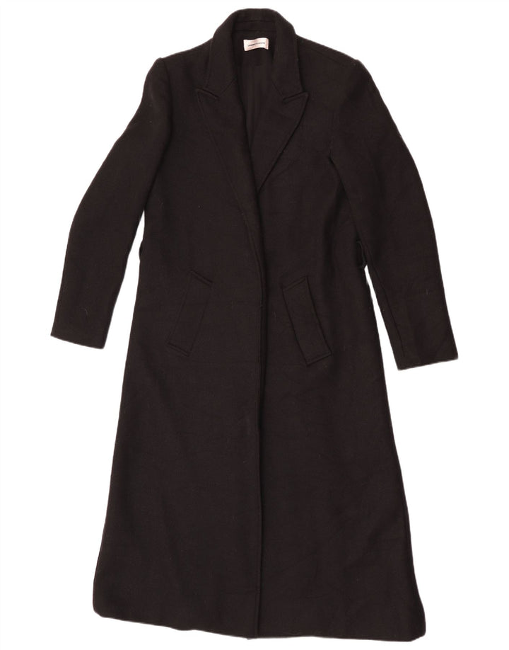 Sandro Ferrone Womens Overcoat UK 12 Medium Black Wool