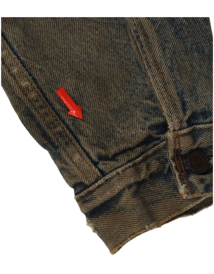 Levi's Mens Crop Denim Jacket UK 42 XL Blue Cotton