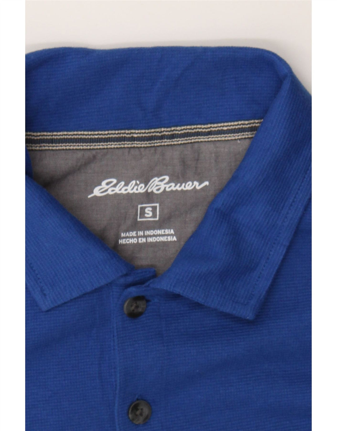 EDDIE BAUER Mens Polo Shirt Small Blue Cotton Vintage Eddie Bauer and Second-Hand Eddie Bauer from Messina Hembry 