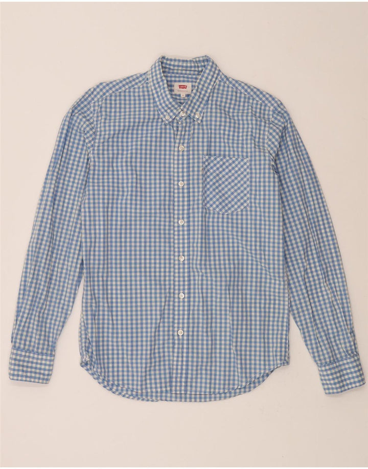 LEVI'S Mens Shirt Small Blue Check Cotton Vintage Levi's and Second-Hand Levi's from Messina Hembry 