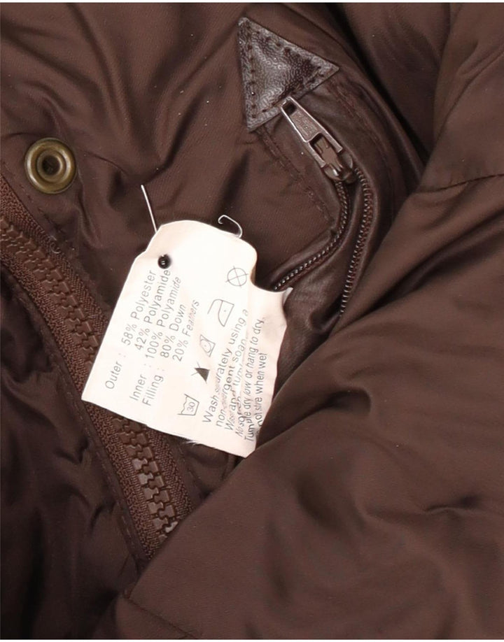 Barbour Womens Padded Jacket UK 12 Medium Brown Polyester
