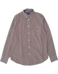 FAY Boys Shirt 13-14 Years Brown Pinstripe Cotton