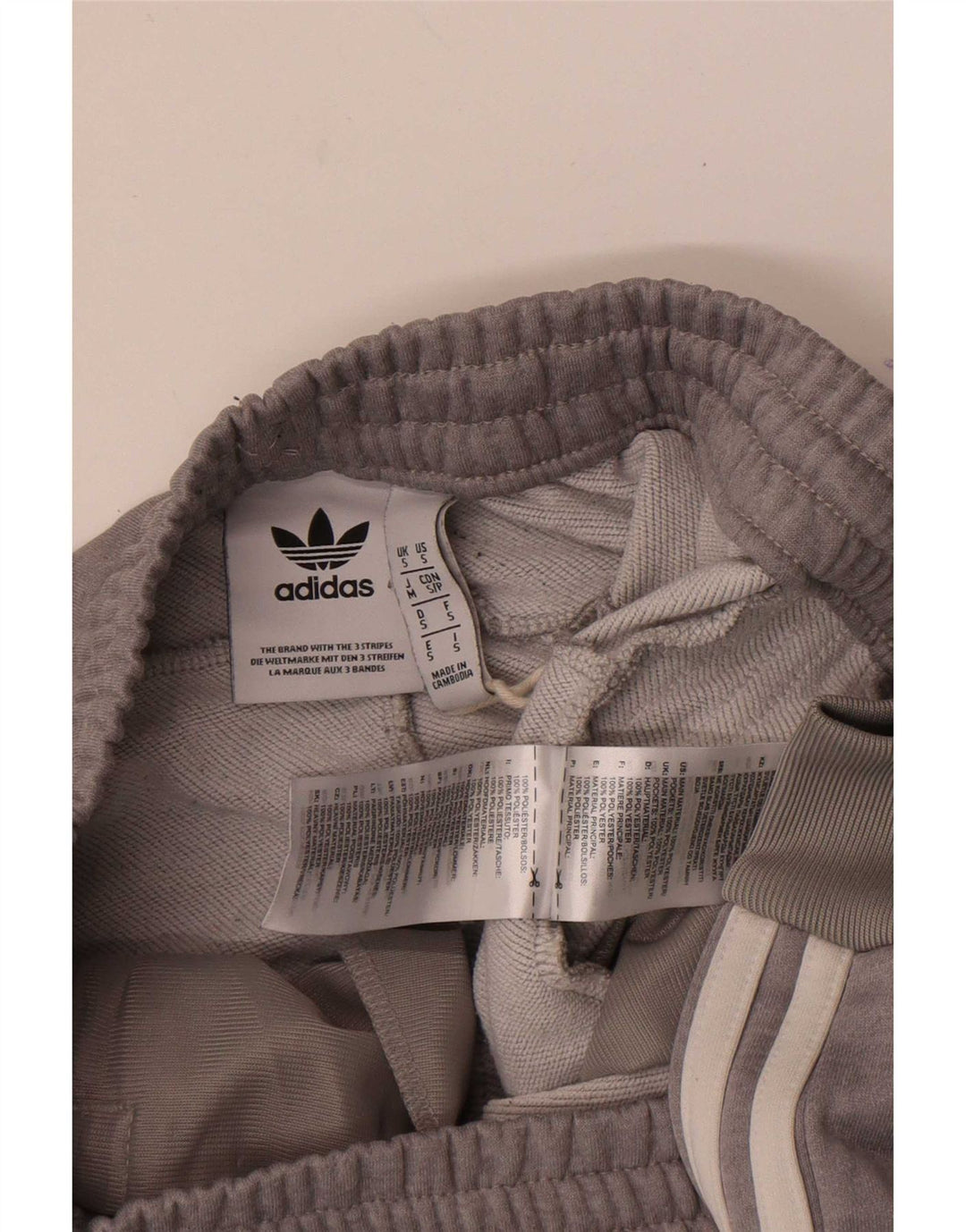 Adidas Mens Tracksuit Trousers Joggers Small Grey Polyester