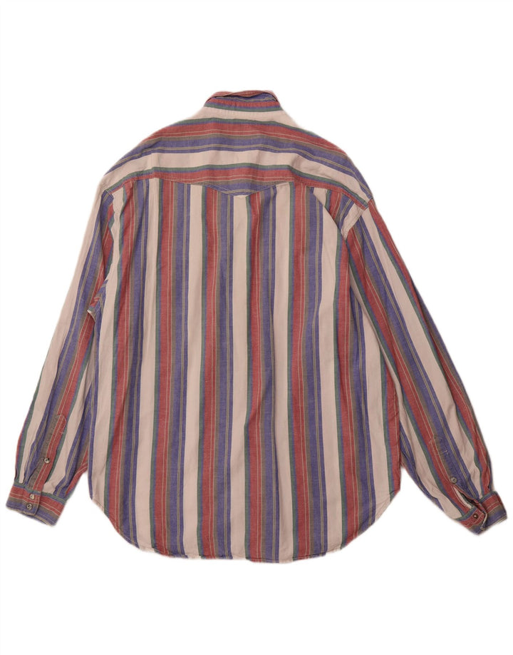 WRANGLER Mens Shirt 2XL Multicoloured Striped Cotton