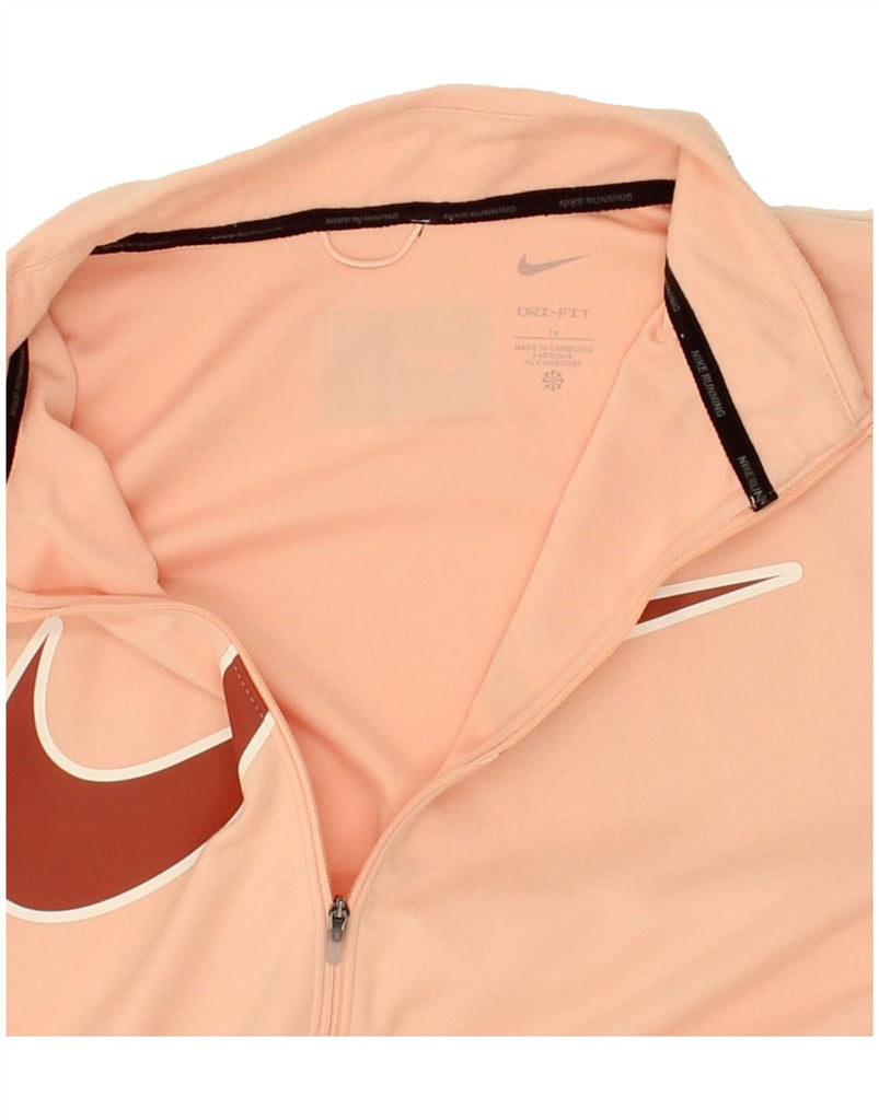 NIKE Womens Running Loose Fit Graphic Tracksuit Top Jacket UK 18 XL Pink Vintage Nike and Second-Hand Nike from Messina Hembry 