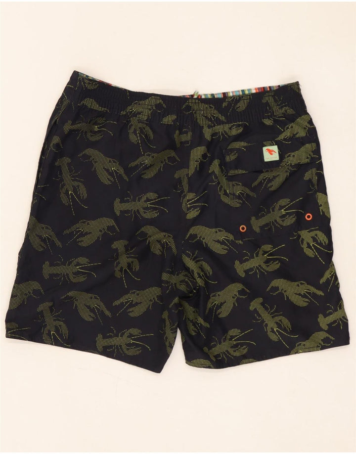 Ted Baker Mens Abstract Pattern Swimming Shorts Size 3 Medium Black