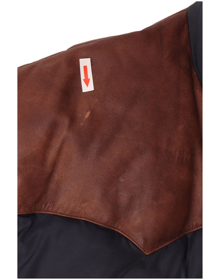 Rifle Mens Padded Jacket UK 40 Large Navy Blue Colourblock Polyamide