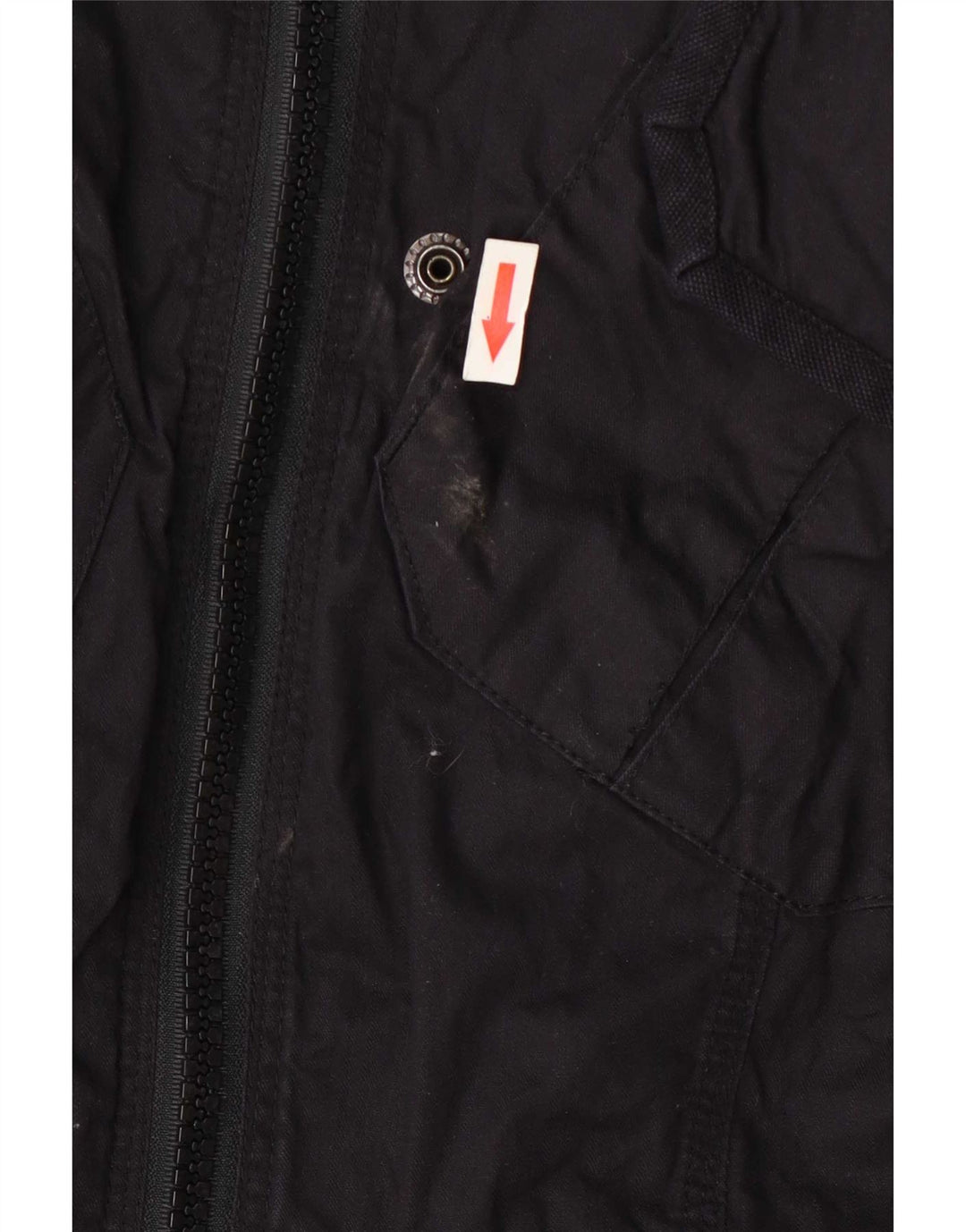 Superdry Mens Utility Jacket UK 38 Medium Black Cotton