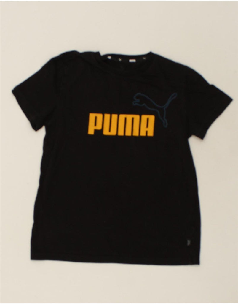 PUMA Boys Graphic T-Shirt Top 11-12 Years Black | Vintage Puma | Thrift | Second-Hand Puma | Used Clothing | Messina Hembry 