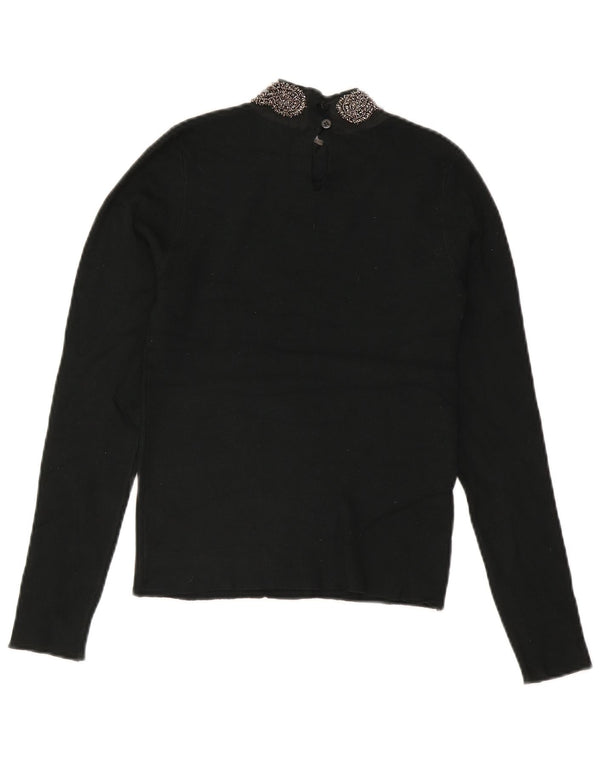 Oasis Womens Top Long Sleeve UK 8 Small Green Viscose
