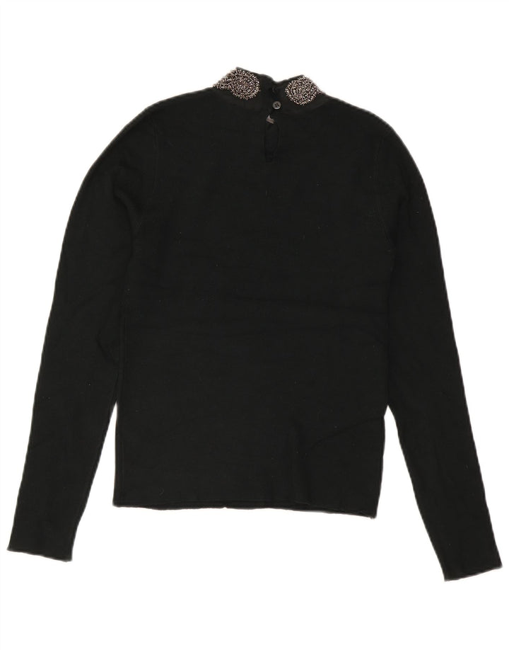 Oasis Womens Top Long Sleeve UK 8 Small Green Viscose